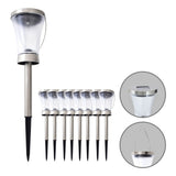 8 Set LED Decoration Solar Light, pour l'extérieur, en métal et en plastique en acier, LED intégrée