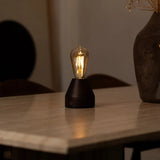 Lampe de table rechargeable marron foncé Zavi