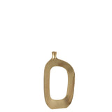 Vase J-Line ovale - aluminium - or - grand - 46 cm de haut