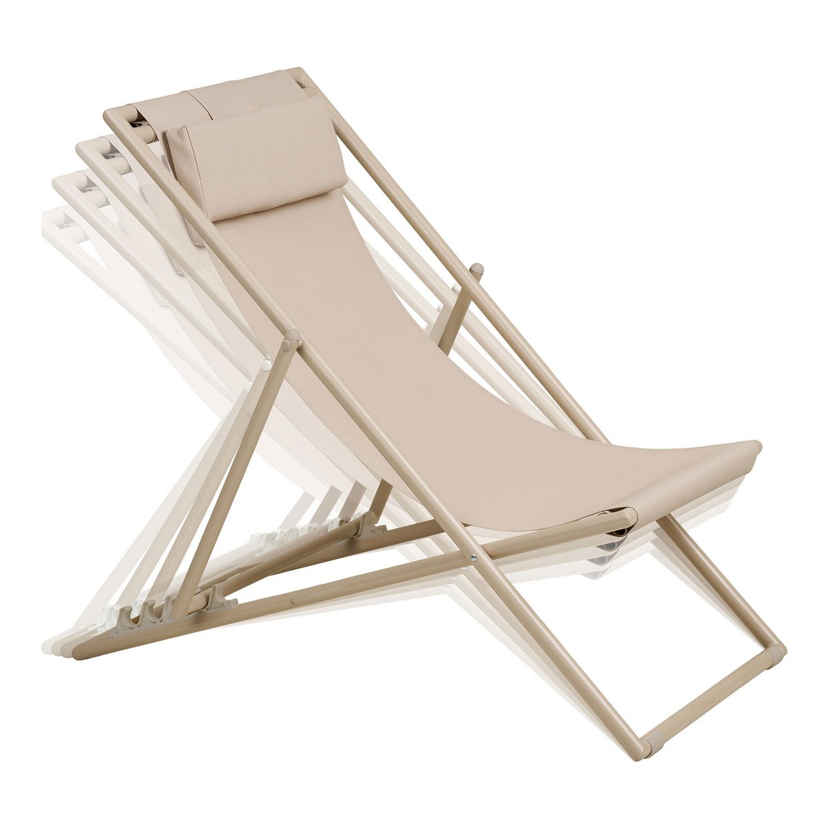 Chaise Curtis avec accessoires de plage