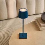 Lot de 8 lampes de table rechargeables bleues avec station de recharge