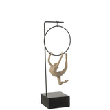 Cerceau de gymnaste Alpha en résine beige et noir, vue latérale