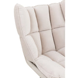 Chaise Relax J-Line avec coussin en textile beige