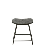 Chaise J-Line rectangulaire en bois recyclé noir vue de face