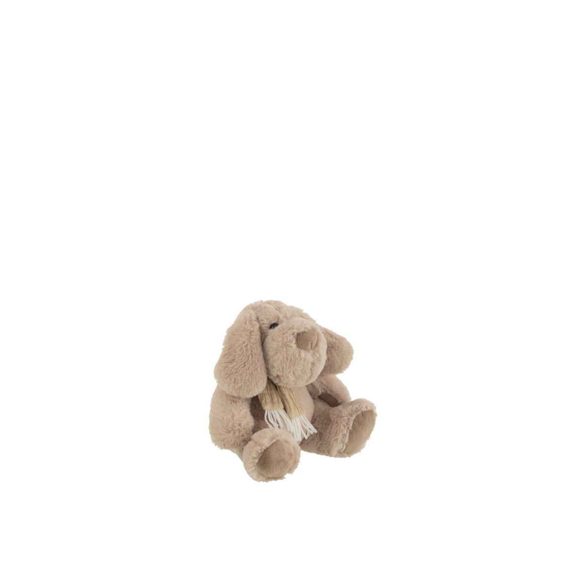 Chien Assis Écharpe Beige J-Line - Décoration élégante en textile