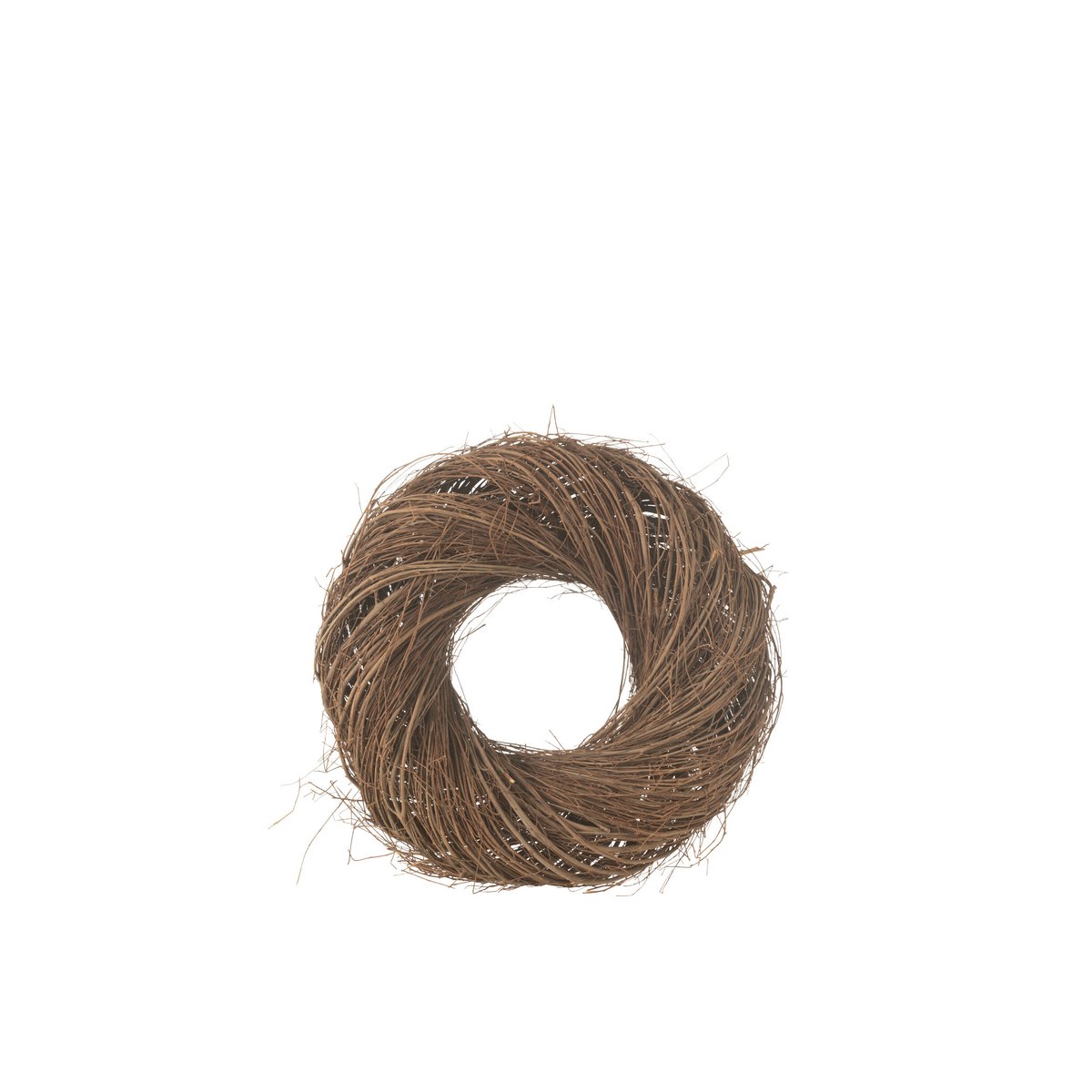 Couronne ronde naturelle J-Line vue avant, design élégant en bois