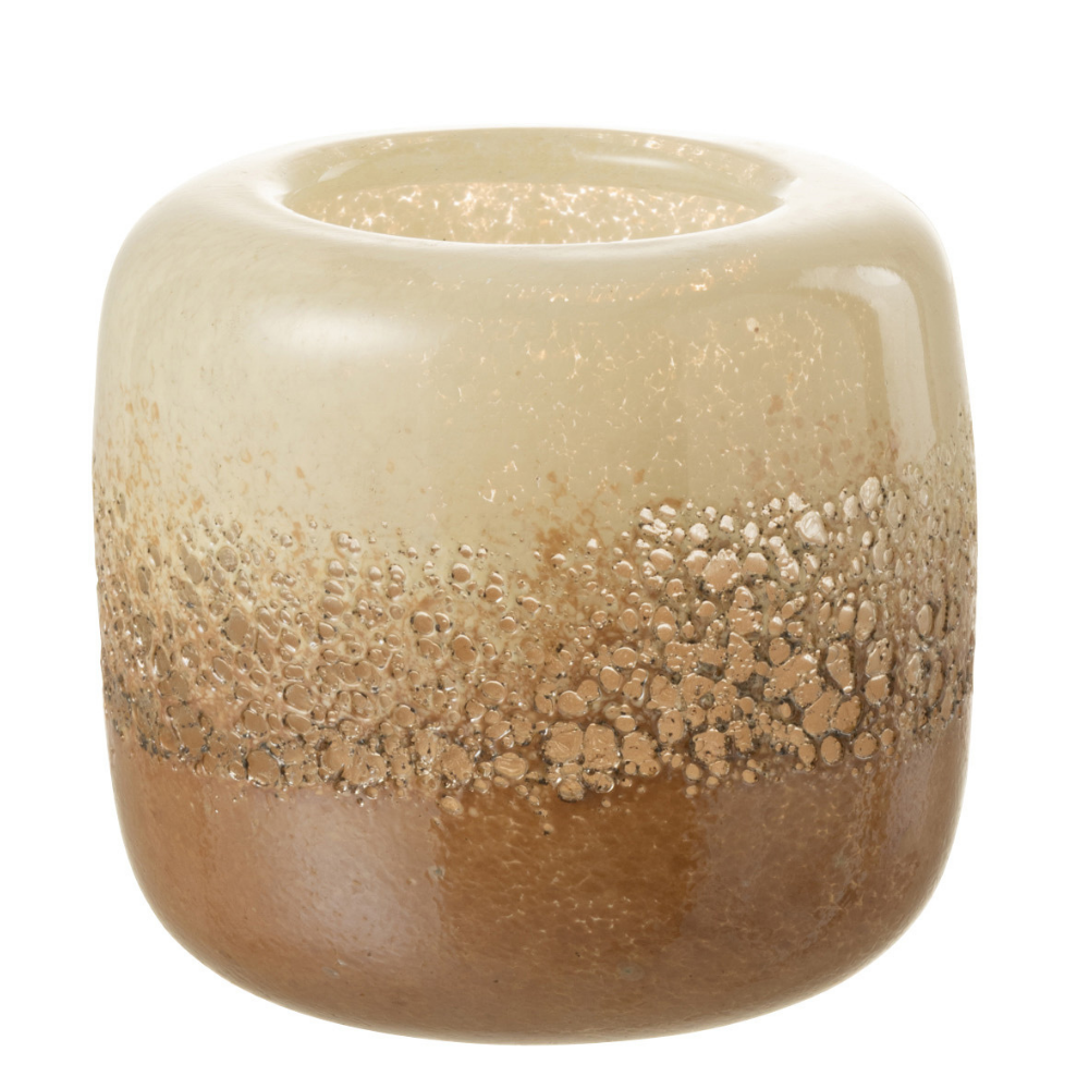 Vase Opi J-Line en verre marron, vue de face