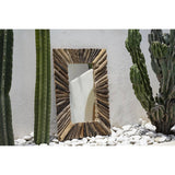 Le Miroir Encadré Bois Flotté - Naturel - M