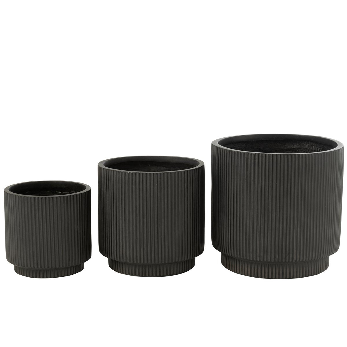 Détails du pot de fleurs Moai J-Line, finition céramique élégante