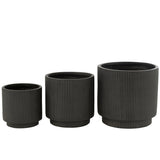 Détails du pot de fleurs Moai J-Line, finition céramique élégante