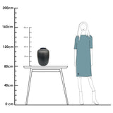 Vase en verre noir mat Artic
