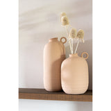 Vase Cassia J-Line en céramique beige, vue de face