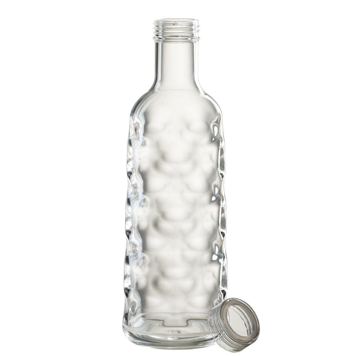 Détail de la bouteille J-Line martelée, texture et finition