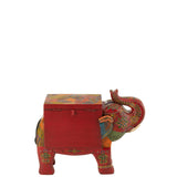 Éléphant Delhi en bois, ambiance décorative dans un salon