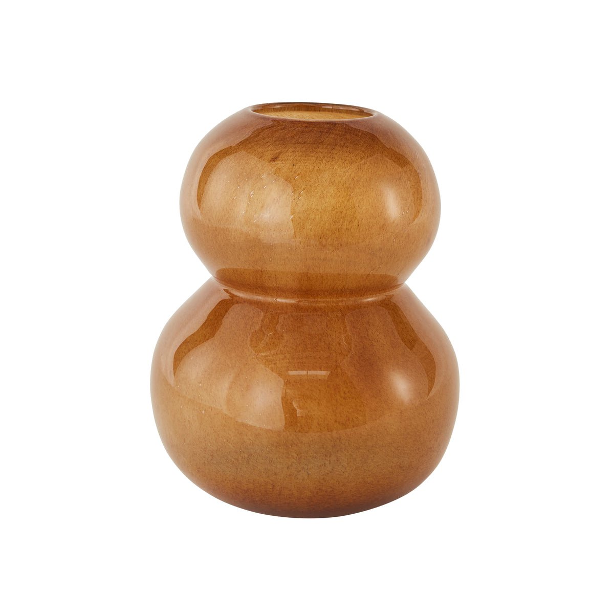 Vase Lasi grand en verre Amber, forme organique et élégante
