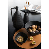 Set de table rond J-Line en plastique cognac - vue de dessus
