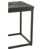 Table d'appoint Shanil en bois et fer, vue de face