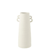 Vase Kegel blanc en céramique, design moderne et élégant