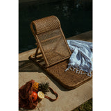 La Chaise Longue en Rotin - Noyer Foncé