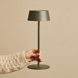 Lampe de table rechargeable vert olive Hugo