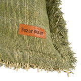Housse de Coussin à Franges de la Jungle - Vert