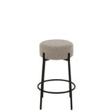 Tabouret de bar Boucle J-Line en gris et noir avec un design contemporain.
