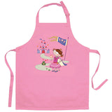 Tablier de cuisine enfant Princesse et grenouille recyclé Rose 52 x 63