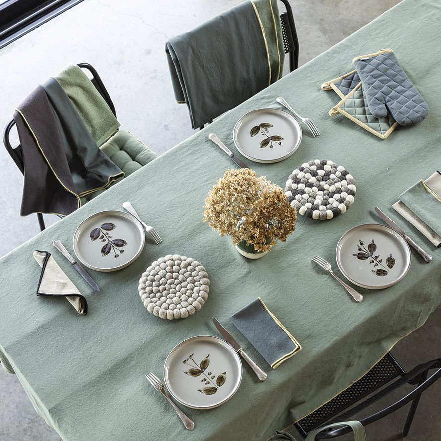 Nappe recyclée Grace Café 170 x 300