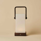 Lampe rechargeable en bois marron foncé Harper