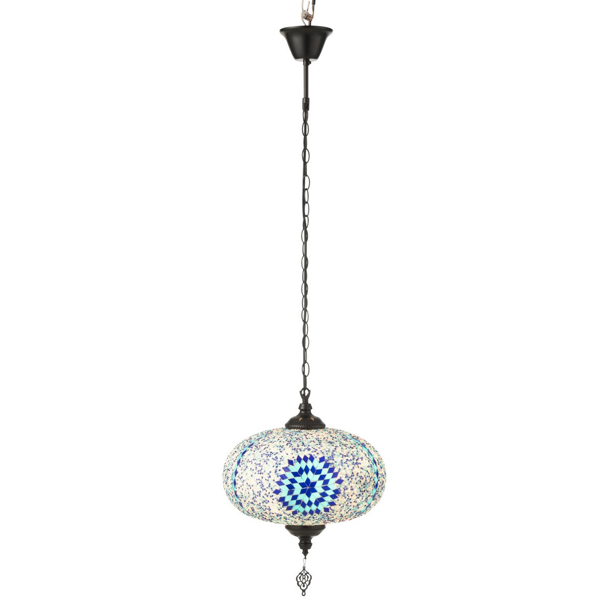 Détail du design en mosaïque de la lampe J-Line