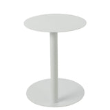 Table d'appoint J-Line ronde en métal blanc, détail du matériau