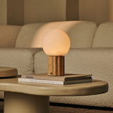 Lampe de table rechargeable Wim marron clair