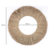 Miroir mural rond en jonc de mer de 60 cm de diamètre RIMBA