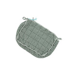 Trousse de toilette matelassée Charlotte vieux vert
