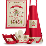 Tablier de cuisine Hisla Rouge/Ecru 72 x 85