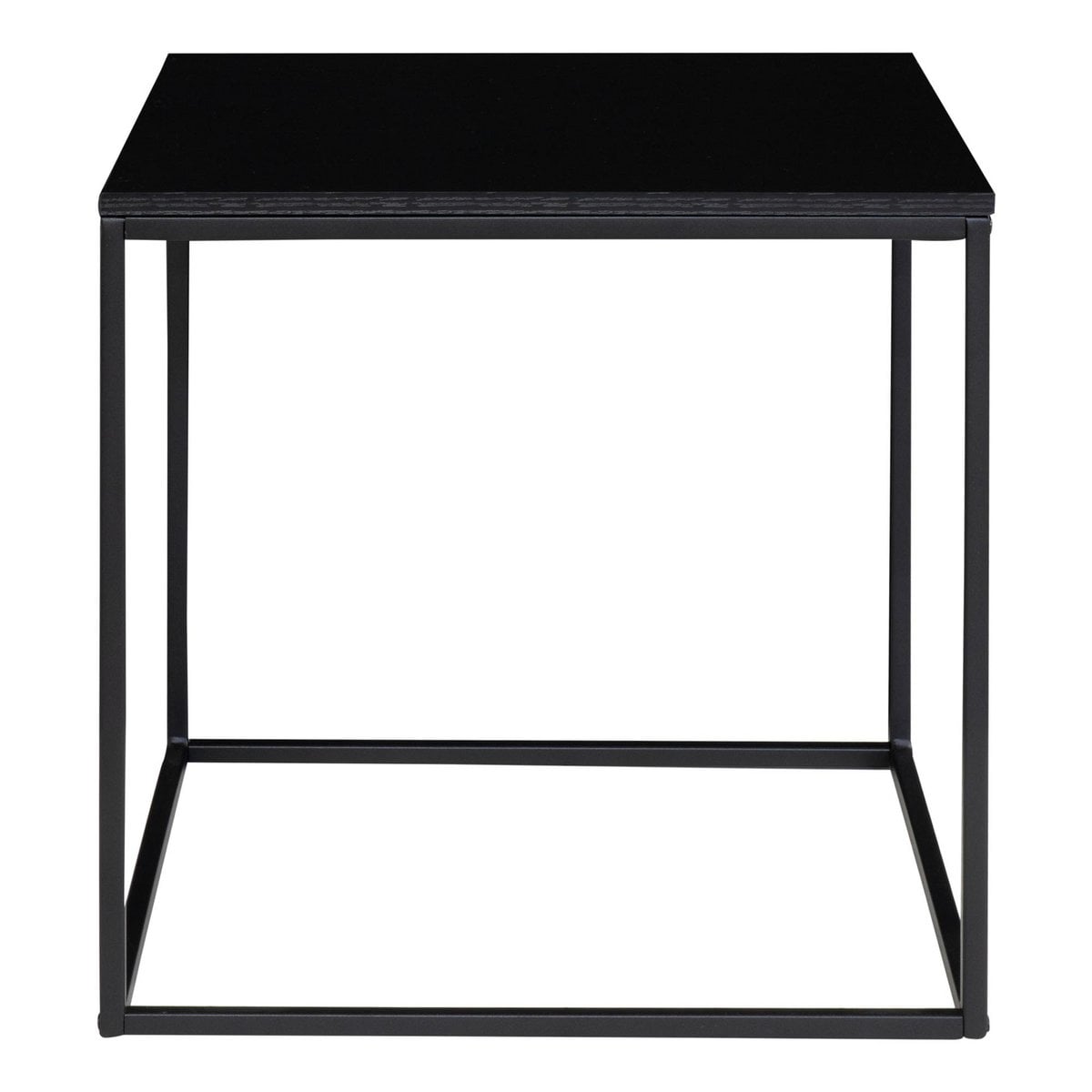 Table d'appoint Vita, détail du cadre en acier noir