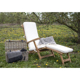Arrecife Coussin Chaise Longue - Blanc, Coton, 197x55x5 cm