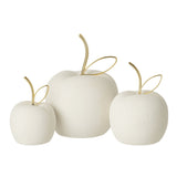 Détails de la décoration Pomme J-Line en porcelaine - finition raffinée - vue 3