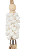 Pompon en cauris et raphia - Naturel
