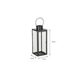 Lanterne Arzilla Noir avec verre transparent et design moderne
