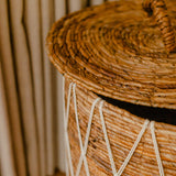 Panier à linge avec couvercle KISA en fibre de banane