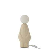 Lampe de Table Globe J-Line en verre et céramique beige, vue de face