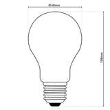 Lampe à LED 6 set pour la version E27 avec 8 watts chacune, en métal et en verre, blanc chaud