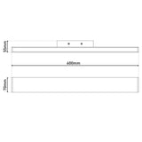 Lampe murale LED Dubai "", lampe murale moderne en aluminium et en plastique, des LED fermement construites, 60 cm de long ou de haut. Idéal pour l'éclairage des zones d'entrée, des couloirs, pour structurer les grandes surfaces murales