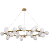 Lampe suspendue Elite Or Blanc 100CM