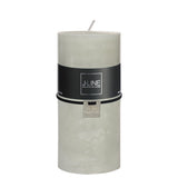 Bougie cylindrique J-Line vert poudre, design élégant et épuré