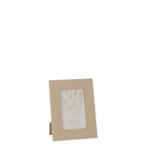 Cadre photo J-Line tissé beige clair en bois, détail de la texture