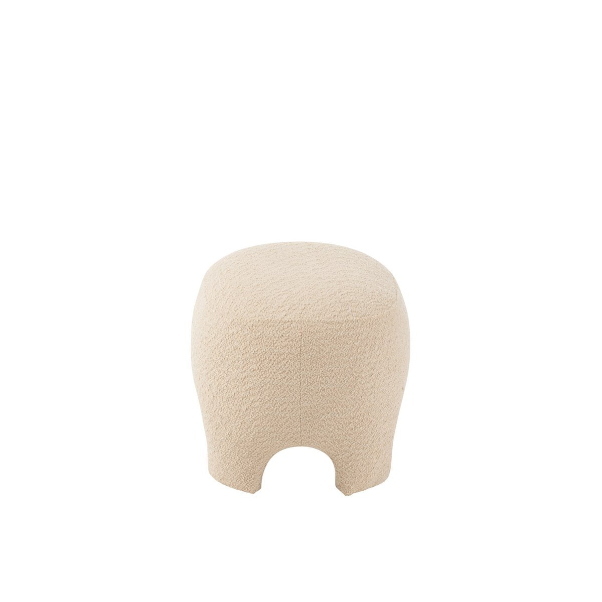 Détail du pouf J-Line montrant le tricotage élégant