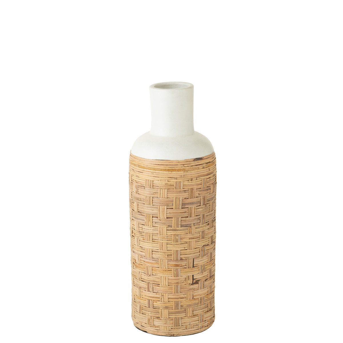 Vue latérale du vase Toven, mettant en avant son design chic et sa finition en céramique.