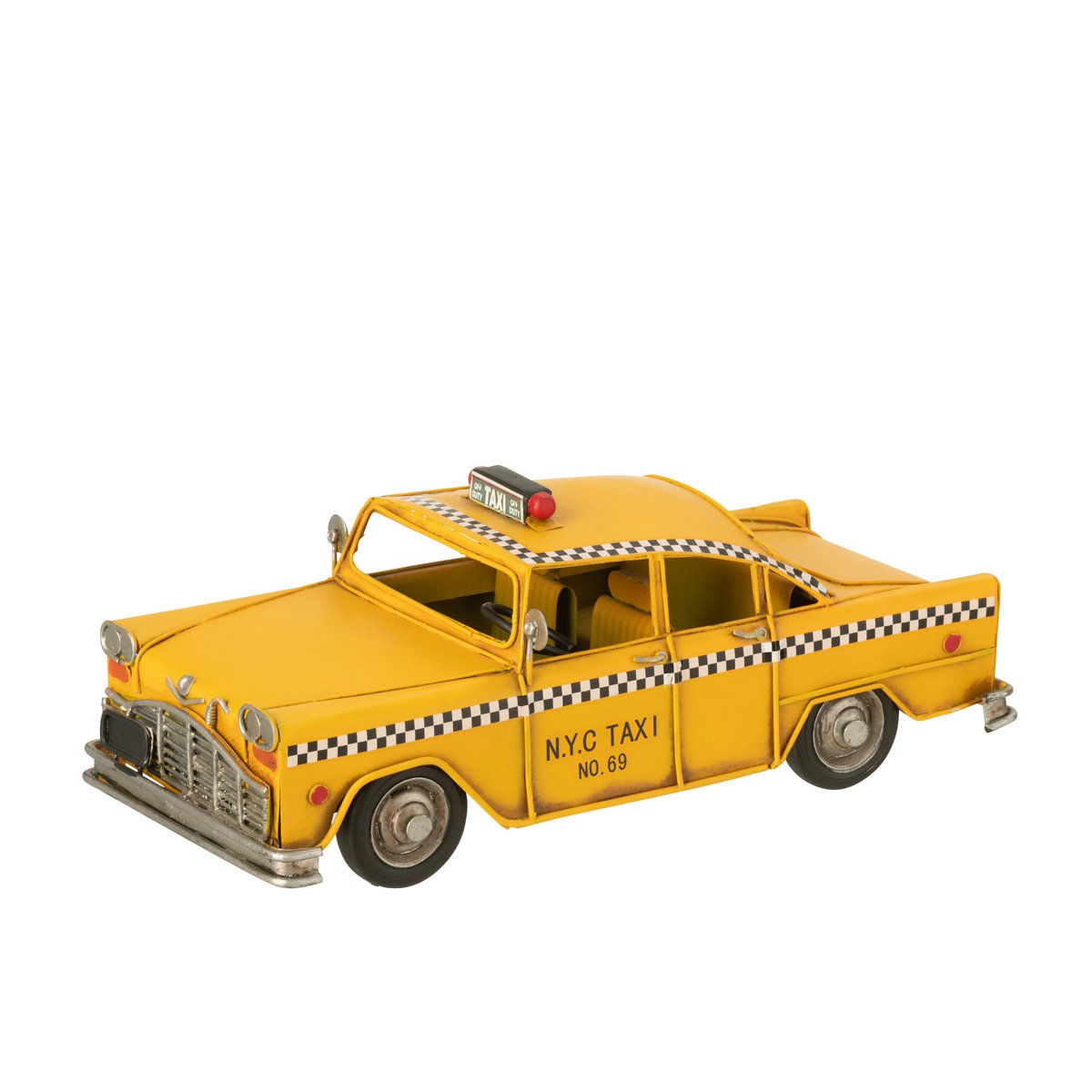 Détails de la décoration Taxi Antique J-Line - métal jaune chaud